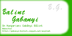 balint gabanyi business card
